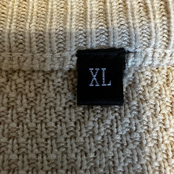 Knit Cap Sleeved Beige Multi Color Striped Top size XL - Picture 11 of 13